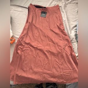 Silk high waisted skirt